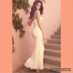 Zenith Cream Lace Maxi Dress